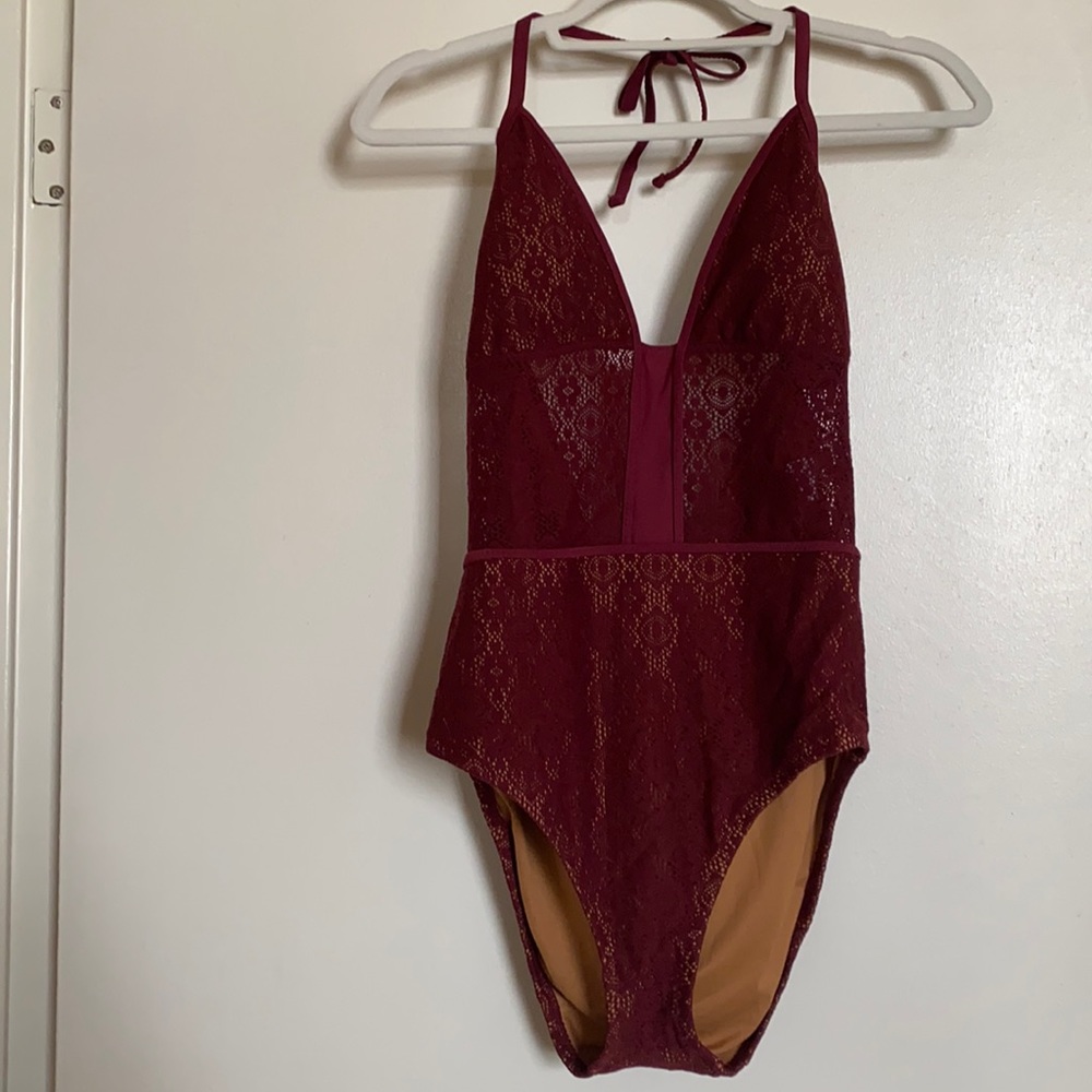 Burgundy Mossimo Women’s size L One-Piece